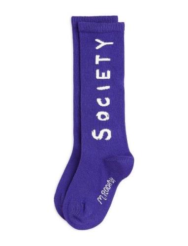 Society Knee-High Socks Sockor Strumpor Purple Mini Rodini