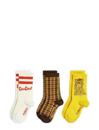 Coucou 3-Pack Socks Sockor Strumpor Multi/patterned Mini Rodini