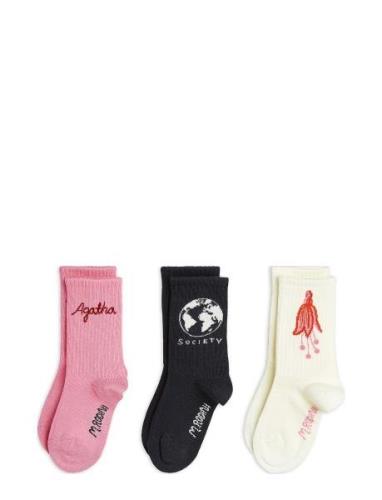 Agatha 3-Pack Socks Sockor Strumpor Multi/patterned Mini Rodini