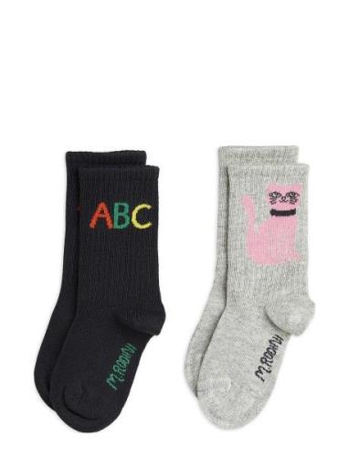 Abc 2-Pack Socks Sockor Strumpor Multi/patterned Mini Rodini