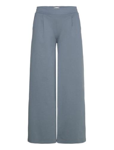 Ihkate Sus Long Wide Pa2 Bottoms Trousers Wide Leg Blue ICHI