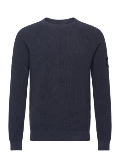 Badge Easy Sweater Tops Knitwear Round Necks Navy Calvin Klein Jeans