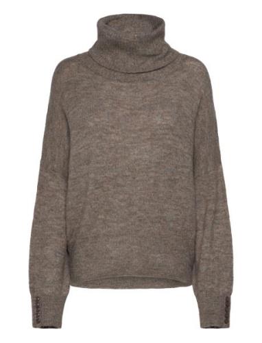 Ihkamara Rn2 Tops Knitwear Turtleneck Brown ICHI