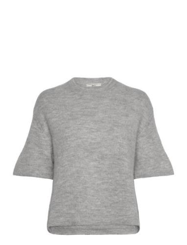 Knitted Top Tops T-shirts & Tops Short-sleeved Grey Gina Tricot