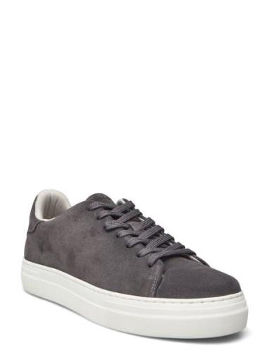 Slhdavid Chunky Suede Sneaker Noos Låga Sneakers Grey Selected Homme