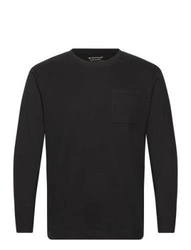 Basic Longsleeve Tops T-shirts Long-sleeved Black Tom Tailor