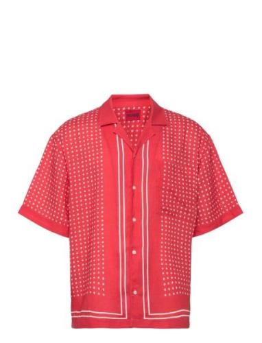 Egeeno Tops Shirts Short-sleeved Red HUGO