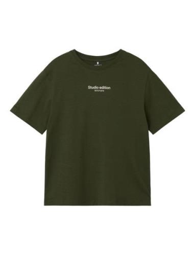 Nkmbrody Ss Nreg Top Noos Tops T-shirts Short-sleeved Khaki Green Name...