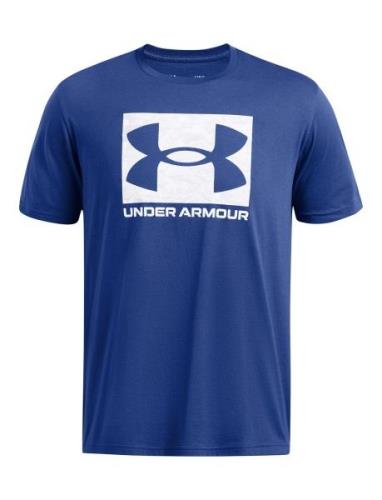 Ua Abc Camo Boxed Logo Ss Sport T-shirts Short-sleeved Blue Under Armo...