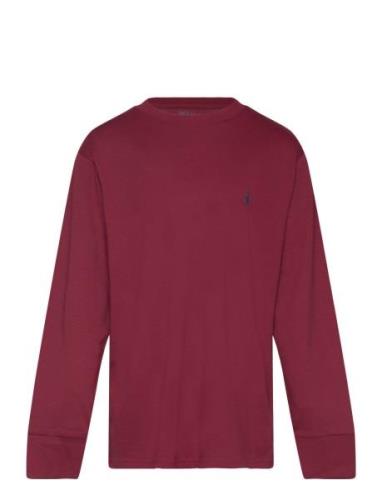 Ralph Lauren Kids Cotton Jersey Long-Sleeve Tee Burgundy