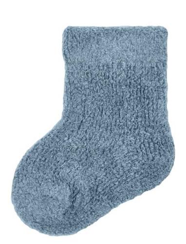 Nbmollo Terry Fluffy Sock Sockor Strumpor Blue Name It