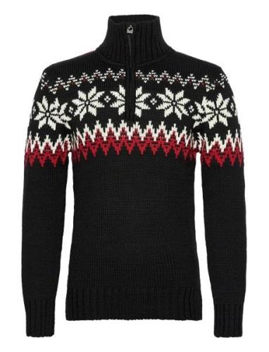 Myking Masc Sweater Tops Knitwear Half Zip Jumpers Black Dale Of Norwa...