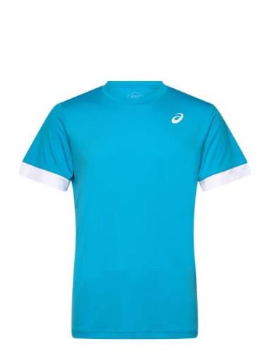 Men Court Ss Top Sport T-shirts Short-sleeved Blue Asics