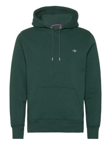 Reg Shield Hoodie Tops Sweat-shirts & Hoodies Hoodies Green GANT