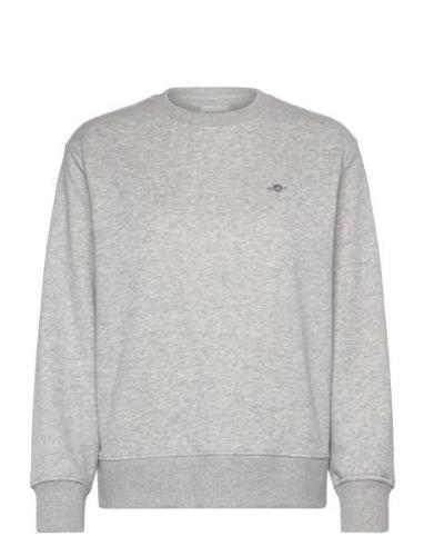 Shield C-Neck Sweat Tops Sweat-shirts & Hoodies Sweat-shirts Grey GANT