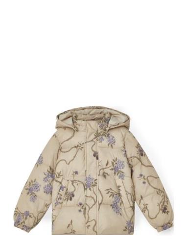 Tree Of Life Puffer Jacket Fodrad Jacka Beige Garbo&Friends