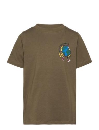 Tnlogan S_S Tee Tops T-shirts Short-sleeved Khaki Green The New