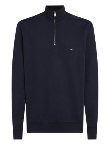 Essential Fleece 1/4 Zip Tops Knitwear Half Zip Jumpers Navy Tommy Hil...