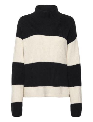 Chunky Loose High Neck Sweater Tops Knitwear Jumpers Black Calvin Klei...