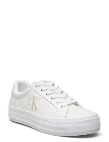 Vulc Flatform Low Mg Lth Låga Sneakers White Calvin Klein