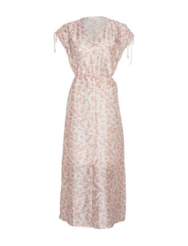 Mschisadora Sl Maxi Dress Aop Maxiklänning Festklänning Pink MSCH Cope...