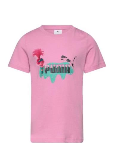 Puma X Trolls Tee Tops T-shirts Short-sleeved Pink PUMA