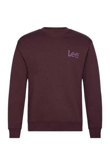 Wobbly Lee Sws Tops Sweat-shirts & Hoodies Sweat-shirts Burgundy Lee J...