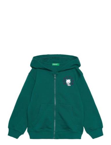 Jacket W/Hood L/S Tops Sweat-shirts & Hoodies Hoodies Green United Col...