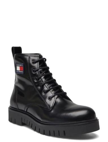 Tjw Lace Up Boot Shoes Boots Ankle Boots Laced Boots Black Tommy Hilfi...