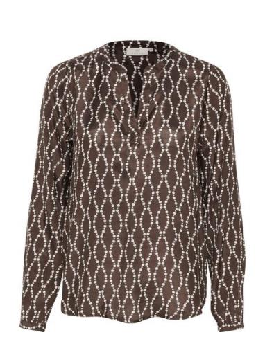 Kaolan Blouse Tops Blouses Long-sleeved Brown Kaffe