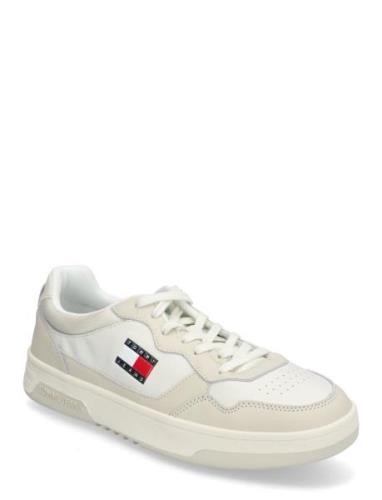 Tjm Cupsole Leather Ess Låga Sneakers White Tommy Hilfiger