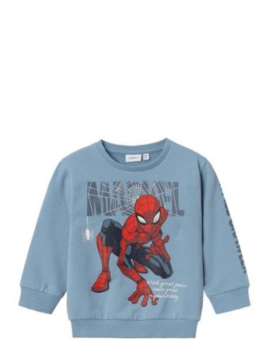 Nmmasist Spider Nreg Sweat Bru Mar Tops Sweat-shirts & Hoodies Sweat-s...