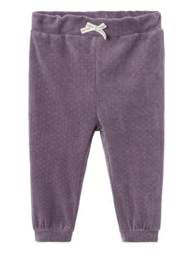 Nmfnew Nreg Vel Pant Bottoms Sweatpants Purple Name It