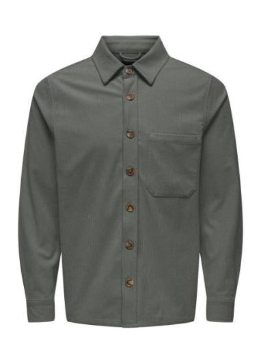 ONLY & SONS Onstile Corduroy 0111 Shirt Grå