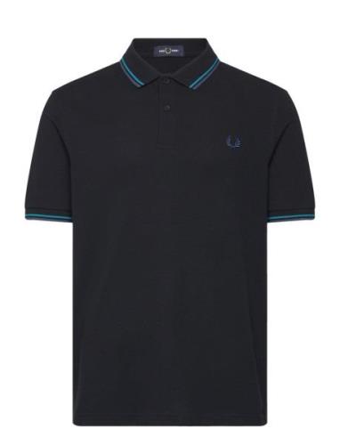 Twin Tipped Fp Shirt Tops Polos Short-sleeved Black Fred Perry