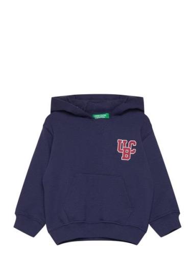 Sweater W/Hood Tops Sweat-shirts & Hoodies Hoodies Navy United Colors ...