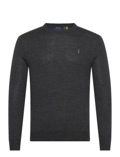 Polo Ralph Lauren Slim Fit Washable Wool Crewneck Sweater Grå