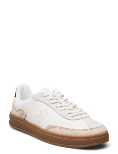 Th Heritage Court Sneaker Lthr Låga Sneakers White Tommy Hilfiger