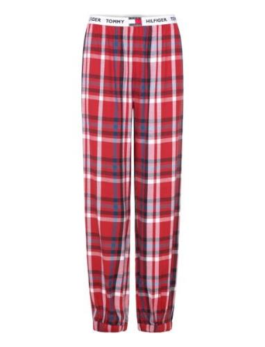 Flannel Cuffed Pant Pyjamasbyxor Mjukisbyxor Red Tommy Hilfiger