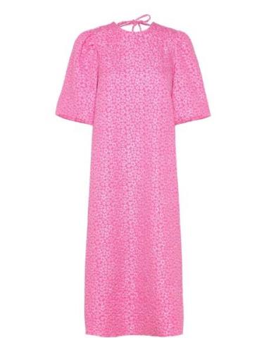 Reno Pastis Long Dress Knälång Klänning Pink Noella