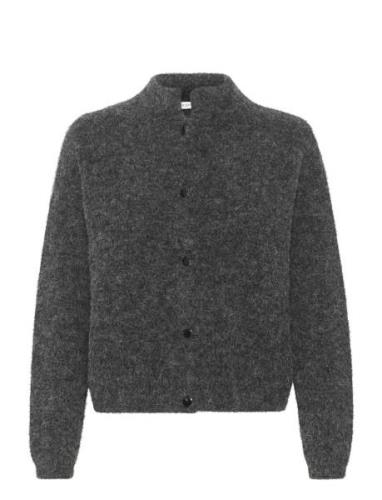 Alphagz Short Cardigan Noos Tops Knitwear Cardigans Grey Gestuz