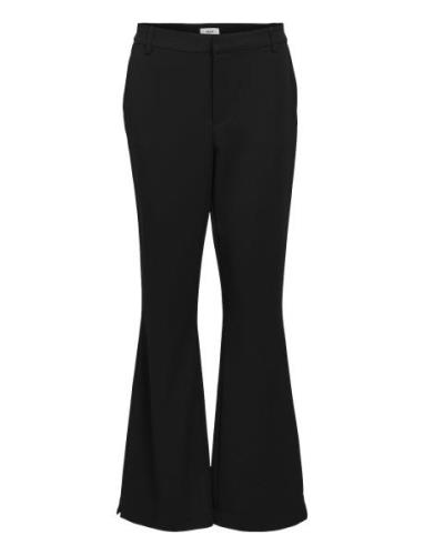 Objlisa Mw Flared Pants Noos Bottoms Trousers Flared Black Object