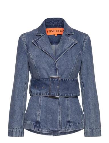 Belted Tailored Jacket , 2251 Denim Jeansjacka Denimjacka Blue STINE G...