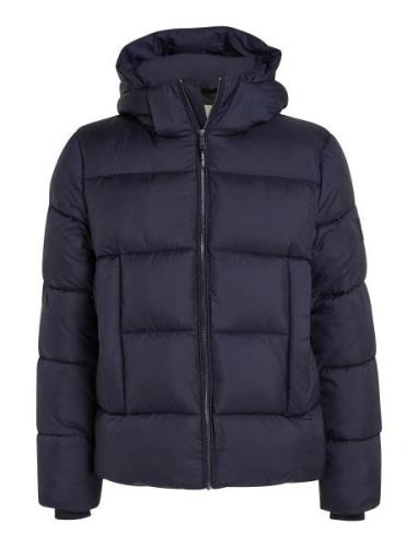 Hooded Quilt Puffer Mw Yllerock Rock Navy Calvin Klein