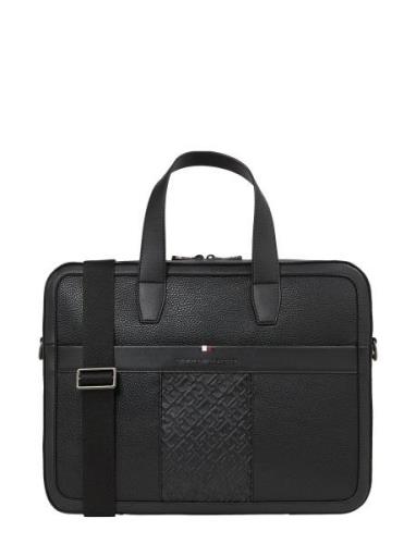 Th Central Mono Computer Bag Bags Suitcases Black Tommy Hilfiger