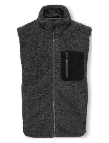 Kobarchie Teddy Vest Otw Fodrad Väst Grey Kids Only