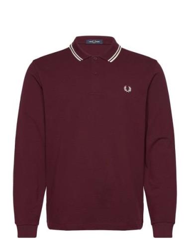 Ls Twin Tipped Shirt Tops Polos Long-sleeved Burgundy Fred Perry