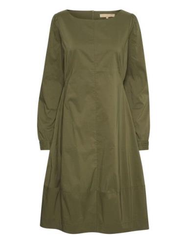 Cuantoinett Dress Knälång Klänning Khaki Green Culture