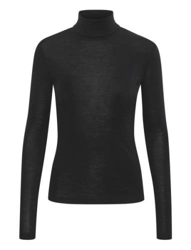 Niniagz Wool Rollneck Noos Tops Knitwear Turtleneck Black Gestuz