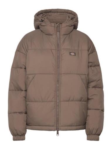 Alatna Over D Puffer Fodrad Jacka Brown Dickies